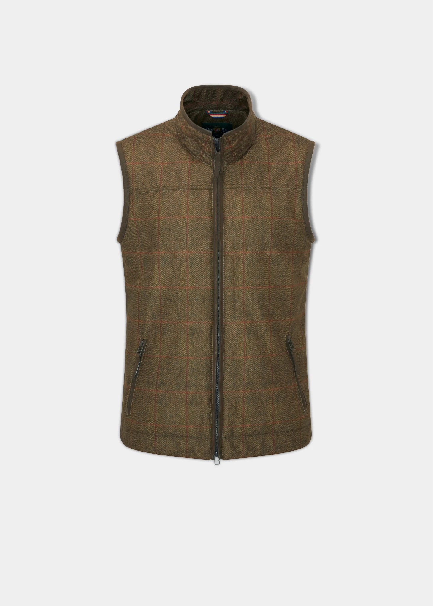 Didsmere Men's Technical Tweed Gilet In Oak - Regular Fit 1 Didsmere Men's Technical Tweed Gilet In Oak - Regular Fit