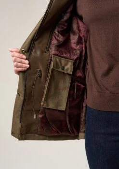 Didsmere Ladies Technical Tweed Coat In Pine - Regular Fit -AlanPaine Shop Didsmere Womens Shooting Coat Pine 3