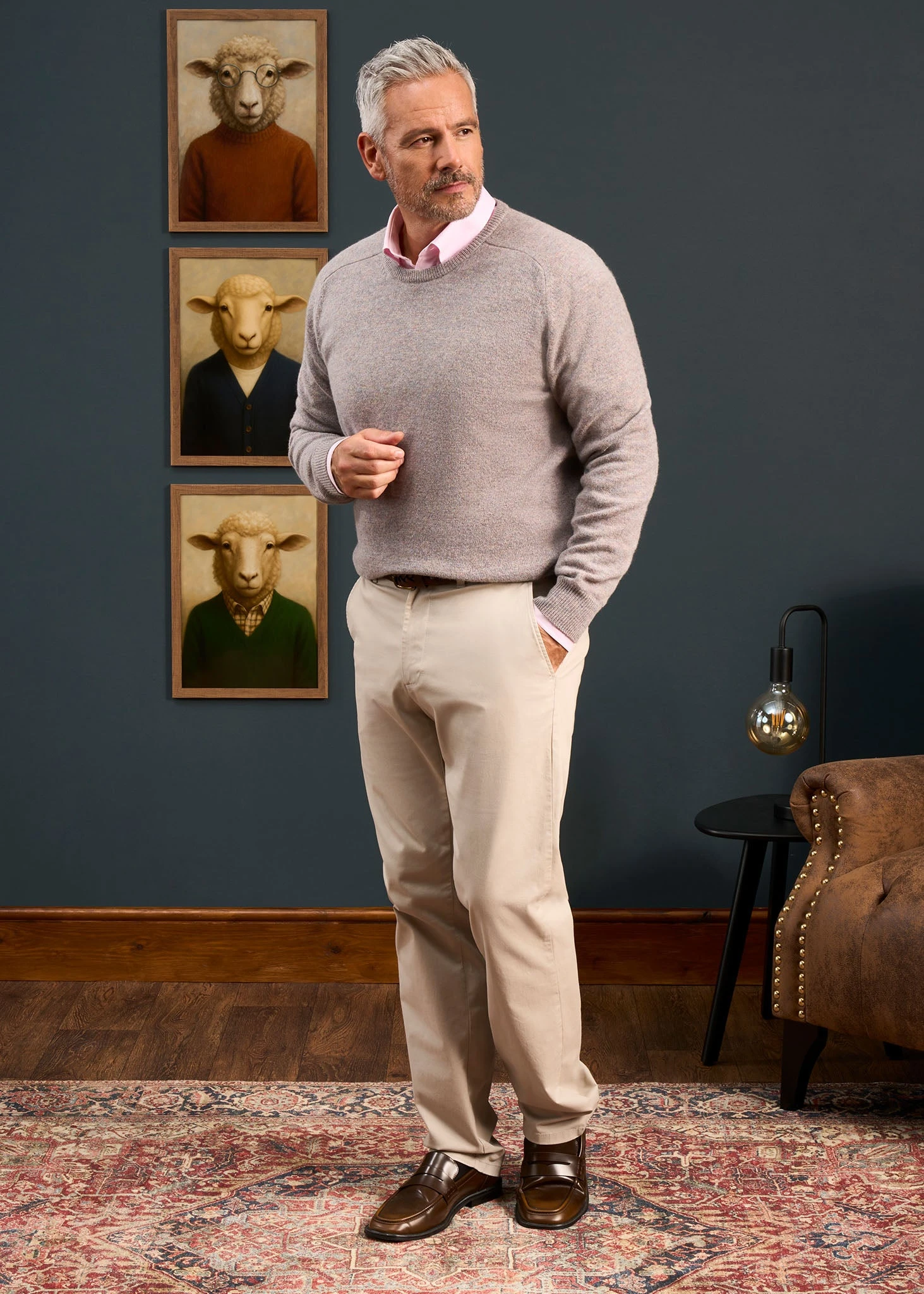 Dorset Men's Lambswool Jumper In Fusion - Classic Fit 6 Dorset Men's Lambswool Jumper In Fusion - Classic Fit - Image 6