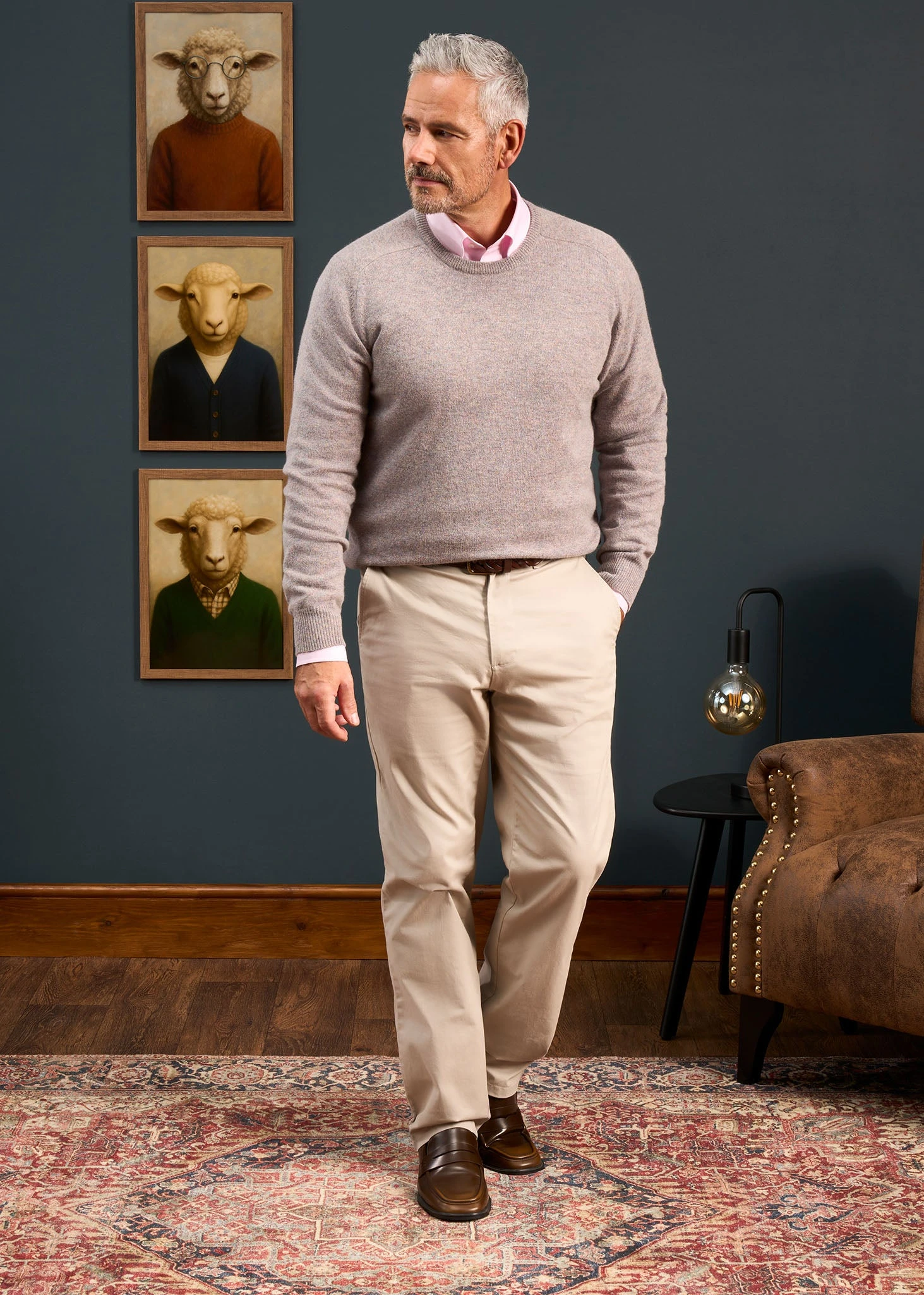 Dorset Men's Lambswool Jumper In Fusion - Classic Fit 2 Dorset Men's Lambswool Jumper In Fusion - Classic Fit - Image 2