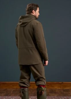 Dunswell Men's Waterproof Field Coat In Olive - Shooting Fit -AlanPaine Shop Dunswell Mens Waterproof Field Coat Olive 3