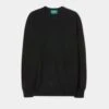 Brisbane Geelong Wool Jumper In Black - Regular Fit