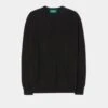 Albury Geelong Wool Jumper In Black - Regular Fit