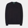 Haddington Cashmere Jumper In Charcoal - Regular Fit