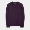 Hampshire Lambswool Jumper In Elderberry - Classic Fit