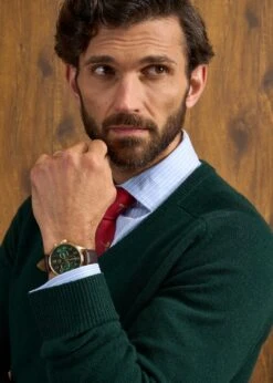 Hampshire Lambswool Jumper In Tartan Green - Classic Fit 9 Hampshire Lambswool Jumper In Tartan Green - Classic Fit -AlanPaine Shop Hampshire Lambswool Jumper Tartan Green 4