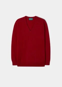 Hampshire Lambswool Jumper In Dubonnet - Classic Fit
