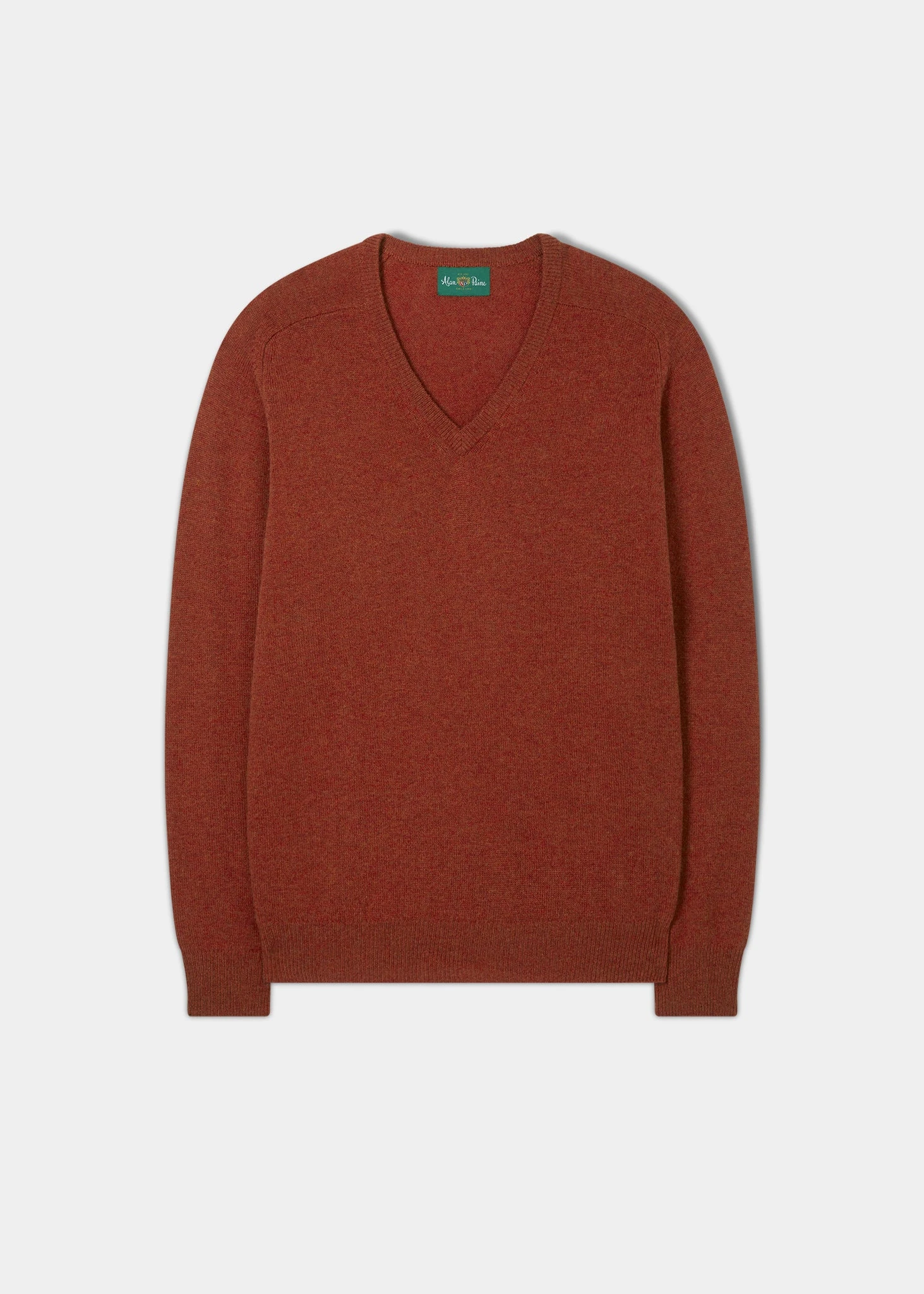 Hampshire Lambswool Jumper In Ember - Classic Fit 1 Hampshire Lambswool Jumper In Ember - Classic Fit