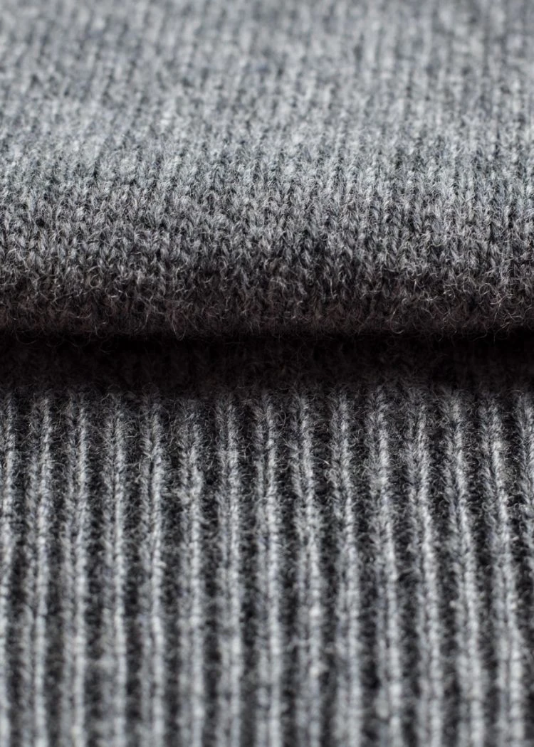 Hampshire Lambswool Jumper In Grey Mix - Classic Fit 5 Hampshire Lambswool Jumper In Grey Mix - Classic Fit - Image 5
