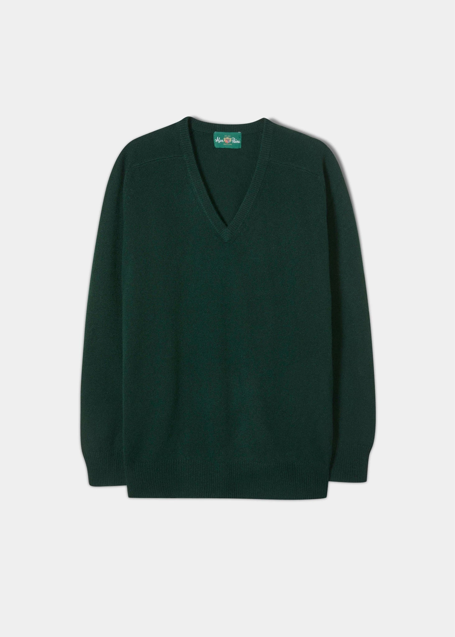 Hampshire Lambswool Jumper In Tartan Green - Classic Fit 1 Hampshire Lambswool Jumper In Tartan Green - Classic Fit