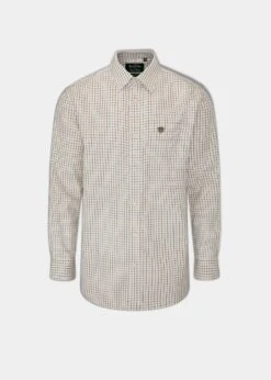 Ilkley Men's Country Check Olive Shirt - Shooting Fit