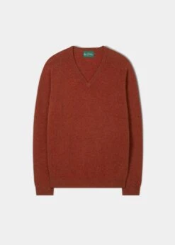 Kilsyth Men's Lambswool Jumper In Ember - Regular Fit