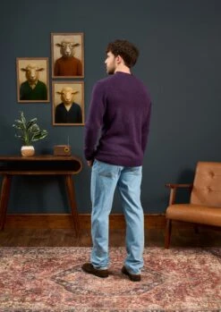 Kinnadie Supersoft Shetland Crushed Velvet Jumper - Regular Fit. -AlanPaine Shop Kinnadie Supersoft Shetland Crushed Velvet Jumper 4 e316f6df d88d 4f62 8142 235ff21c1ebe