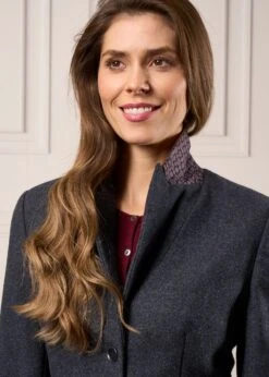 Surrey Ladies Tweed Blazer In Blue - Regular Fit -AlanPaine Shop Ladies Tweed Blue Blazer Surrey 5