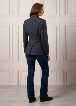 Surrey Ladies Tweed Blazer In Blue - Regular Fit -AlanPaine Shop Ladies Tweed Blue Blazer Surrey 6