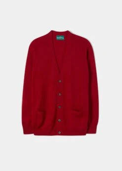 Cornwall Lambswool Cardigan In Dubonnet - Classic Fit