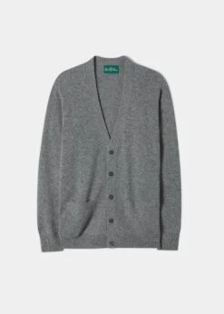 Cornwall Lambswool Cardigan In Grey Mix - Classic Fit