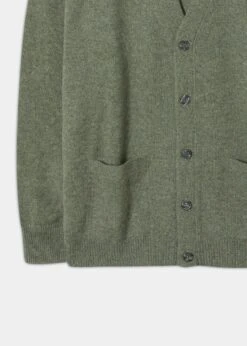 Cornwall Lambswool Cardigan In Landscape - Classic Fit -AlanPaine Shop Lambswool Cardigan Landscape 2