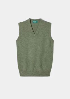 Norfolk Men's Lambswool Slipover In Landscape - Classic Fit