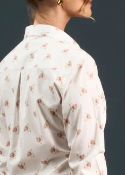 Lawen Ladies Printed Cotton Shirt - Floral Print -AlanPaine Shop Lawen Ladies Printed Cotton Shirt Floral Print 4