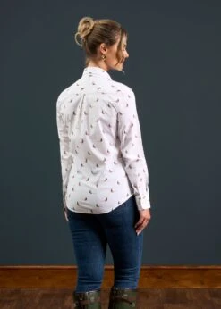 Lawen Ladies Printed Cotton Shirt - Pheasant Design 12 Lawen Ladies Printed Cotton Shirt - Pheasant Design -AlanPaine Shop Lawen Ladies Printed Cotton Shirt Pheasant Design 3