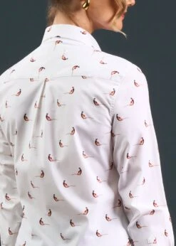 Lawen Ladies Printed Cotton Shirt - Pheasant Design 13 Lawen Ladies Printed Cotton Shirt - Pheasant Design -AlanPaine Shop Lawen Ladies Printed Cotton Shirt Pheasant Design 4