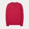 Leysmill Cotton Cashmere Jumper In Raspberry