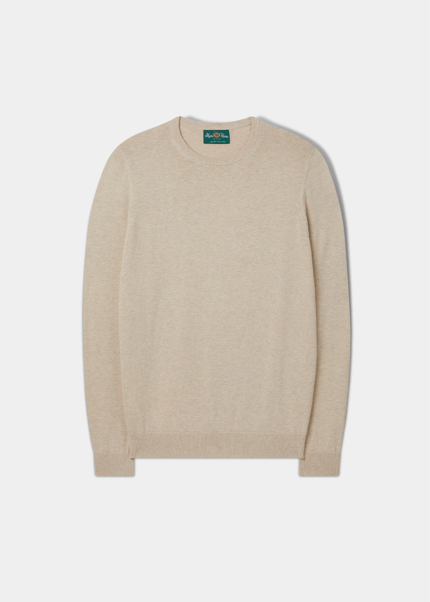 Leysmill Cotton Cashmere Jumper In Sand 1 Leysmill Cotton Cashmere Jumper In Sand