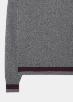 Limited Edition Commemorative Lambswool Sweater In Grey Mix 7 Limited Edition Commemorative Lambswool Sweater In Grey Mix -AlanPaine Shop Limited edition commemorative lambswool sweater grey mix 3