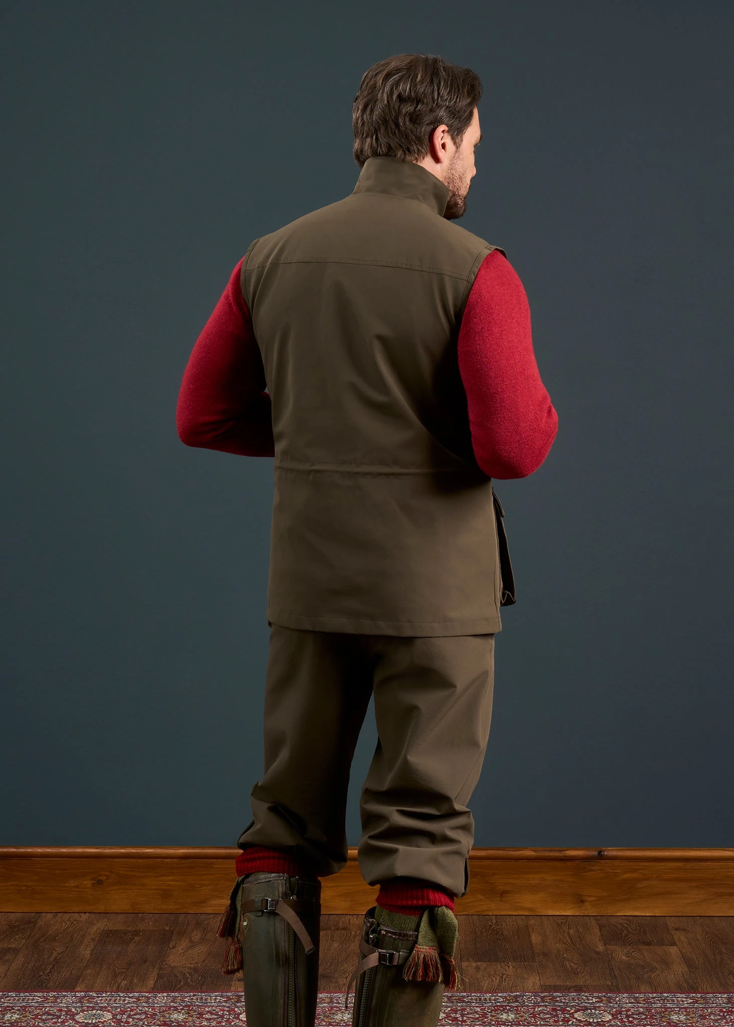 Lockwood Men's Shooting Waistcoat In Olive 4 Lockwood Men's Shooting Waistcoat In Olive - Image 4