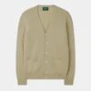 Men's Geelong Lambswool Cardigan In Natural - Classic Fit