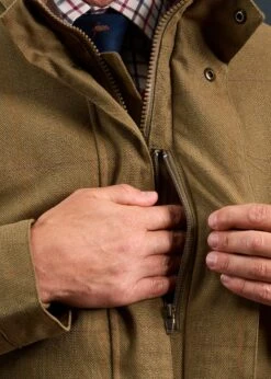 Axford Men's Waterproof Lightweight Field Coat In Aspen - Shooting Fit -AlanPaine Shop Mens Axford Waterproof Field Coat Aspen 4