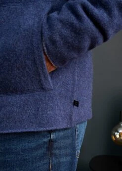 Ferndale Men's Knitted Lambswool Shirt In Rhapsody - Regular Fit -AlanPaine Shop Mens Lambswool Overshirt Blue 3