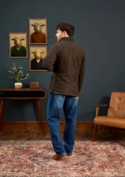 Felwell Children's Quilted Jacket In Olive - Regular Fit -AlanPaine Shop Mens Quilted Jacket Olive 3