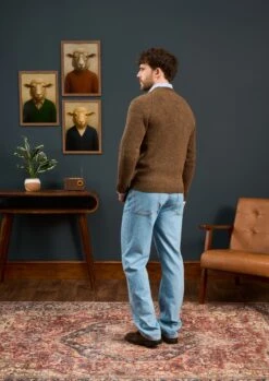 Kinloch Men's Shetland Wool Cardigan In Scots Pine 8 Kinloch Men's Shetland Wool Cardigan In Scots Pine -AlanPaine Shop Mens Shetland Cardigan Brown 2 ba669de0 ffc9 4987 9255 f216f32f0cae