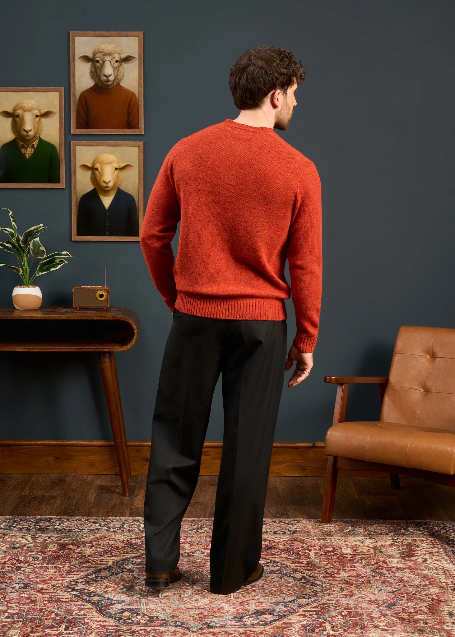 Kinnadie Supersoft Shetland Jumper In Saffron - Regular Fit 5 Kinnadie Supersoft Shetland Jumper In Saffron - Regular Fit - Image 5