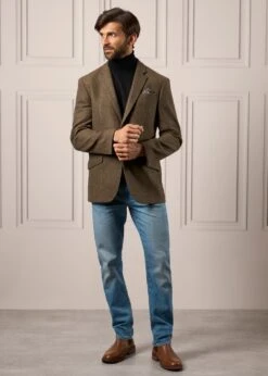 Surrey Tweed Lined Blazer In Hemlock - Regular Fit 8 Surrey Tweed Lined Blazer In Hemlock - Regular Fit -AlanPaine Shop Mens Tweed Blazer Surrey Hemlock 2