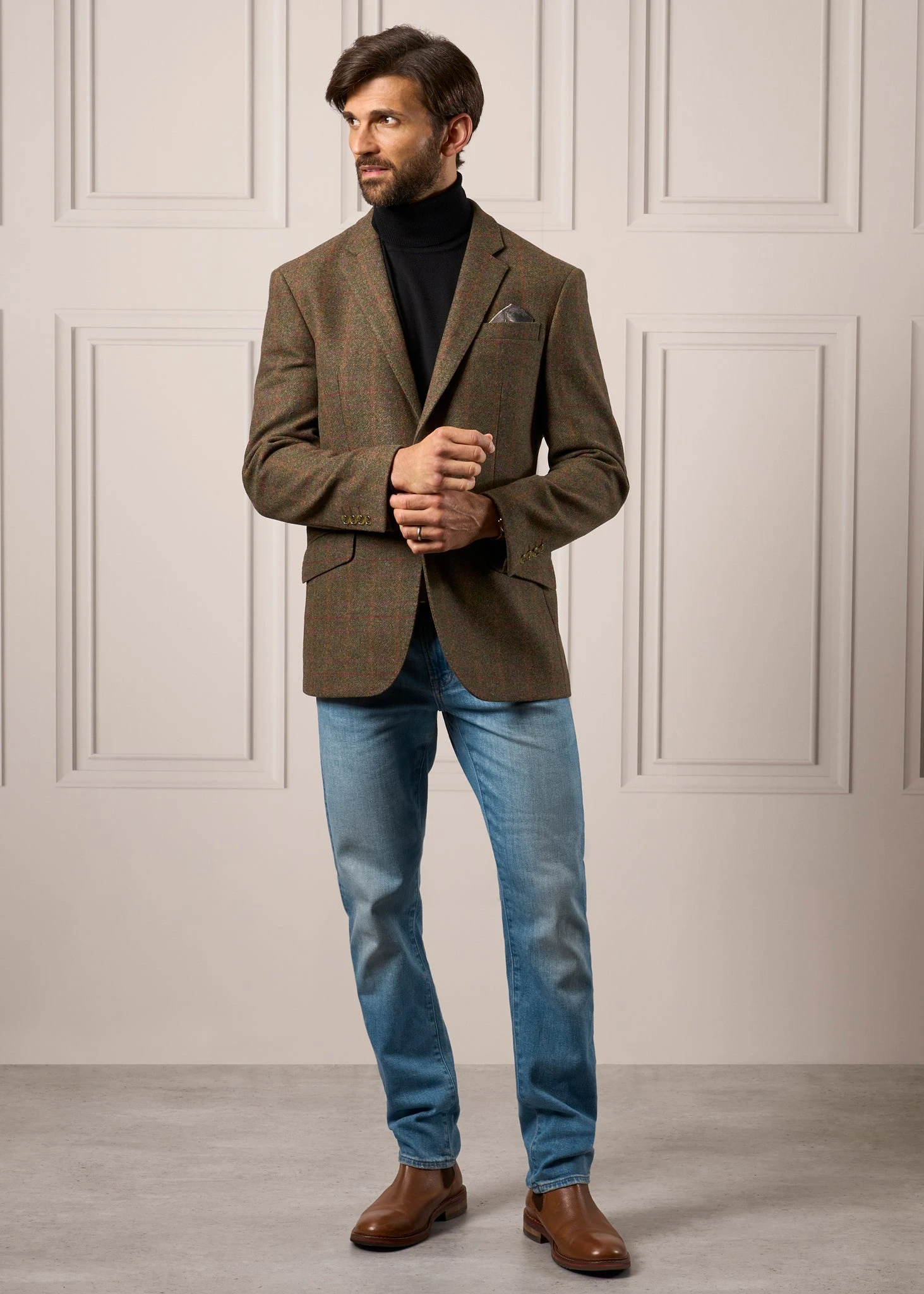 Surrey Tweed Lined Blazer In Hemlock - Regular Fit 3 Surrey Tweed Lined Blazer In Hemlock - Regular Fit - Image 3