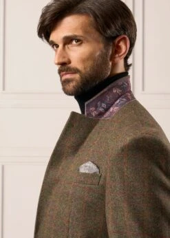 Surrey Tweed Lined Blazer In Hemlock - Regular Fit 9 Surrey Tweed Lined Blazer In Hemlock - Regular Fit -AlanPaine Shop Mens Tweed Blazer Surrey Hemlock 4