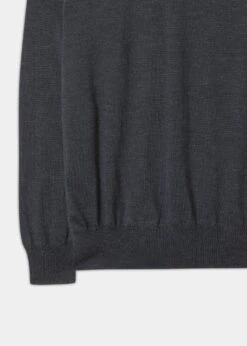 Radstone Men's Merino Wool Jumper In Charcoal - Regular Fit -AlanPaine Shop Merino Wool Jumper Charcoal 2