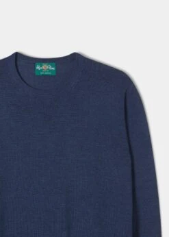 Radstone Men's Merino Wool Jumper In Indigo - Regular Fit -AlanPaine Shop Merino Wool Jumper Indigo 1