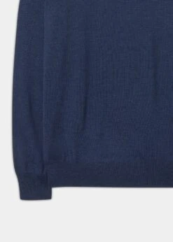 Radstone Men's Merino Wool Jumper In Indigo - Regular Fit -AlanPaine Shop Merino Wool Jumper Indigo 2