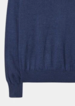 Millbreck Men's Merino Wool Jumper In Indigo - Regular Fit -AlanPaine Shop Merino Wool Jumper Indigo 2 f694b05d 421f 40fc 9e7e c47069150064