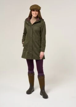 Milwood Women's Olive Jacket - Regular Fit 8 Milwood Women's Olive Jacket - Regular Fit -AlanPaine Shop Milwood Womens Waterproof Coat Olive 3