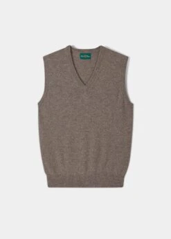 Norfolk Men's Lambswool Slipover In Vole - Classic Fit