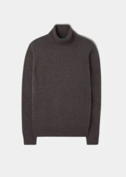 Petersham Men's Geelong Wool Roll Neck In Cask