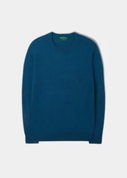 Radstone Men's Merino Wool Jumper In Bottle Blue - Regular Fit