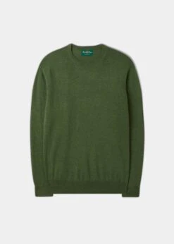 Radstone Men's Merino Wool Jumper In Forest - Regular Fit
