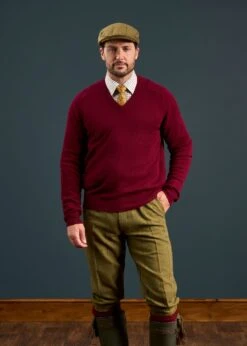 Rutland Men's Tweed Shooting Breeks In Lichen -AlanPaine Shop Rutland Mens Tweed Shooting Breeks Lichen 2