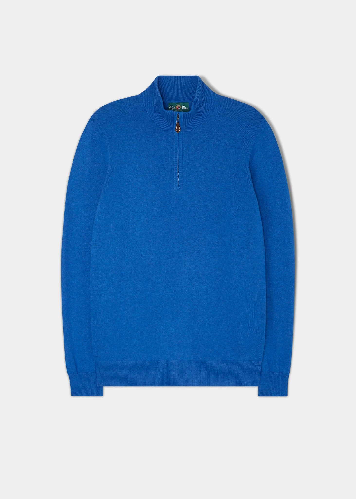 Selhurst Cotton Cashmere 1/4 Zip Jumper In Regatta 1 Selhurst Cotton Cashmere 1/4 Zip Jumper In Regatta